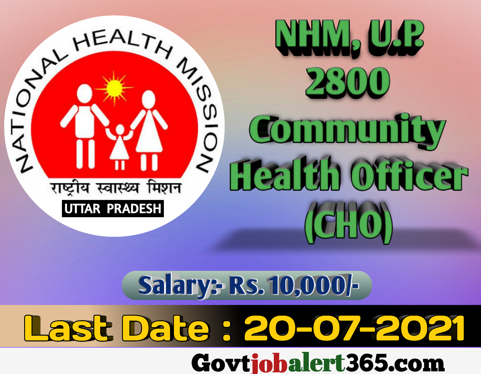 Uttar Pradesh National Health Mission CHO 2021