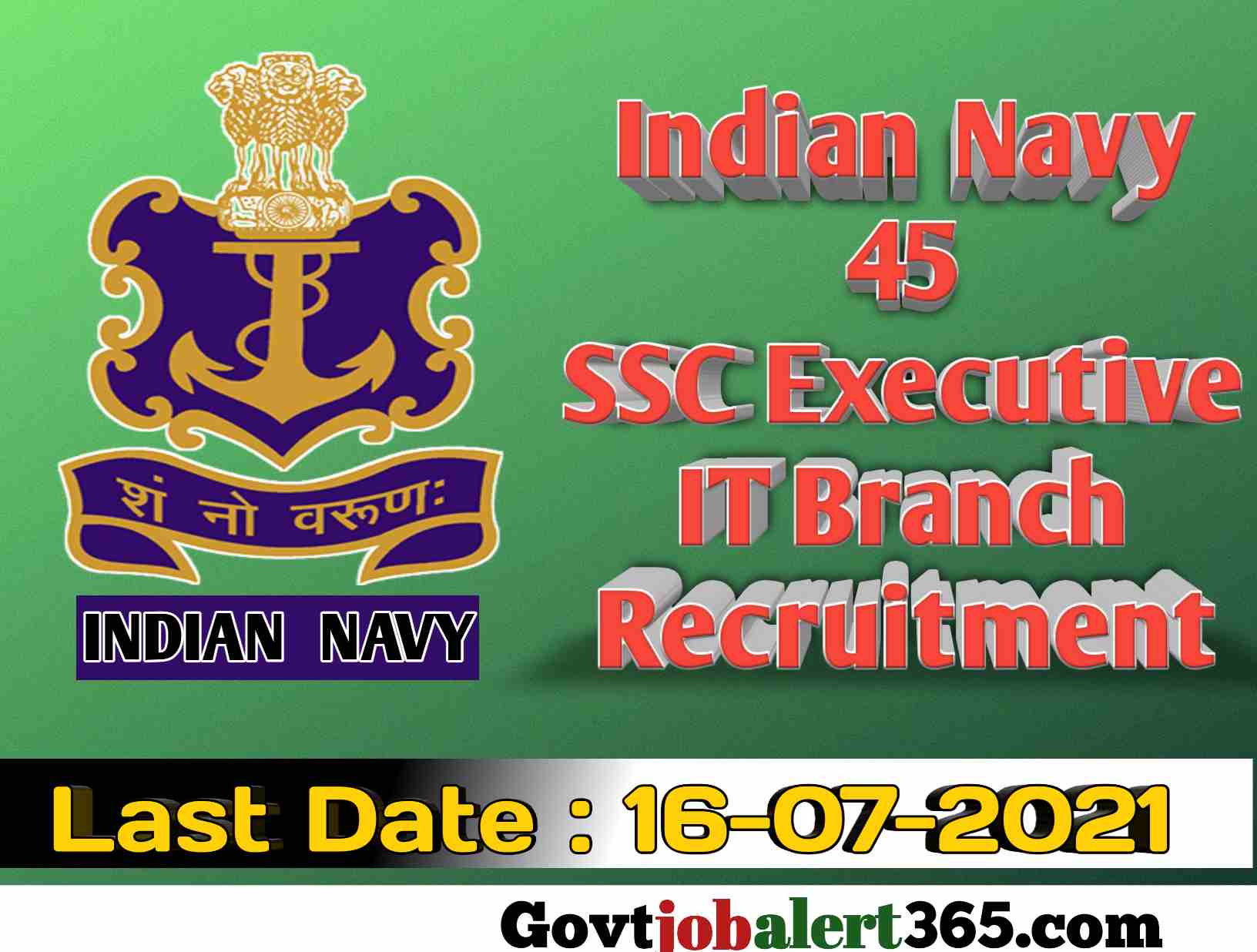 Indian Navy SSC Executive IT Branch Recruitment 2021